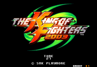 The King of Fighters 2003 (Japan, JAMMA PCB) Title Screen
